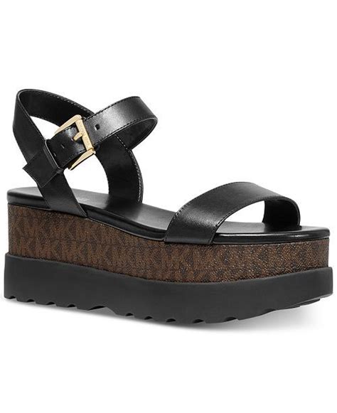 michael kors marlon flatform|MICHAEL Michael Kors Marlon Signature Logo Flatform Sandals.